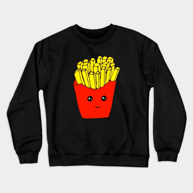 Hand drawn french fries love food Crewneck Sweatshirt by WatercolorFun